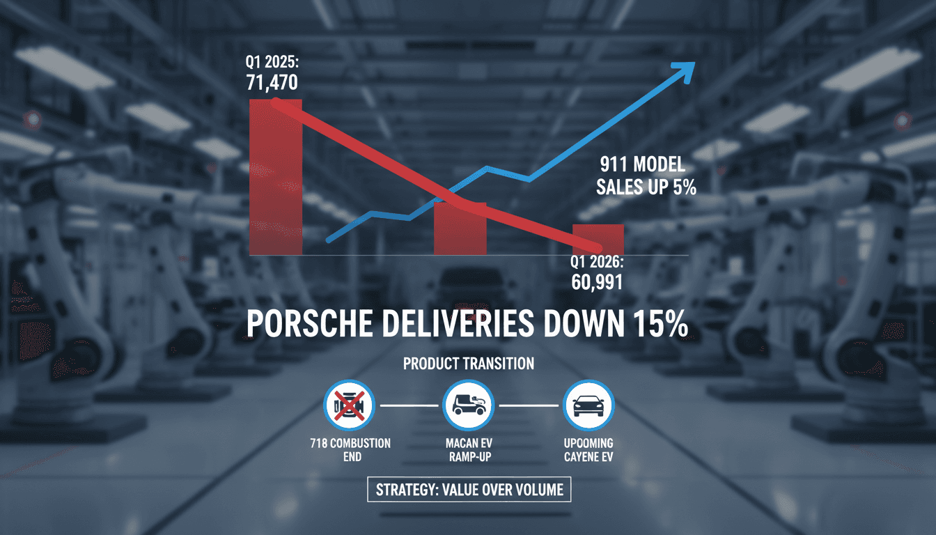 Porsche AG Reports 15% Decline in Q1 2026 Vehicle Deliveries Amid Product Transition Challenges