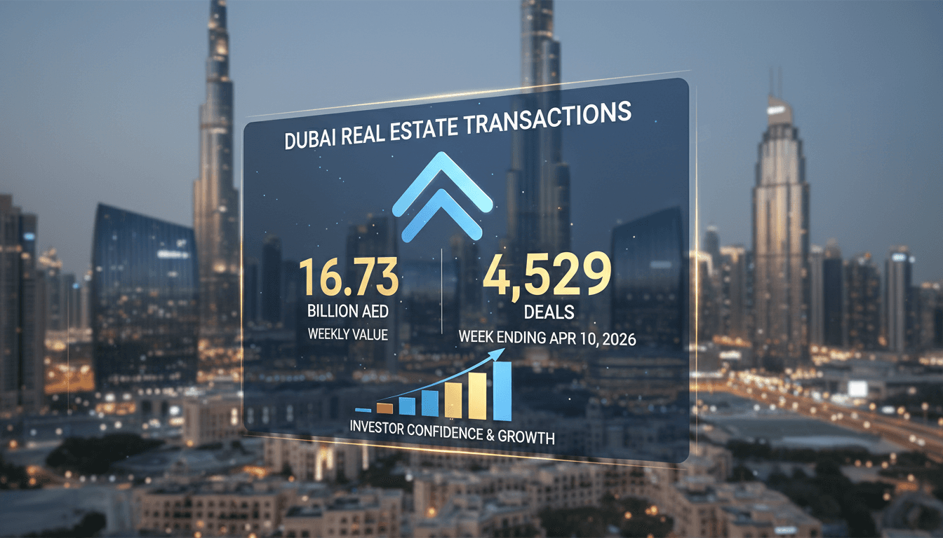 Dubai Real Estate Sector Achieves 16.73 Billion AED in Weekly Transactions