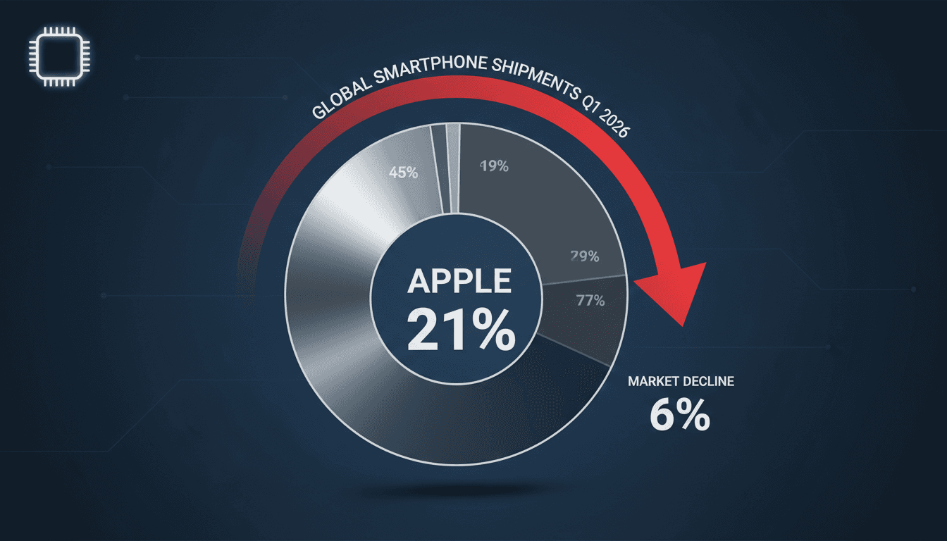 Apple Achieves First Q1 Leadership in Global Smartphone Shipments with 21% Market Share