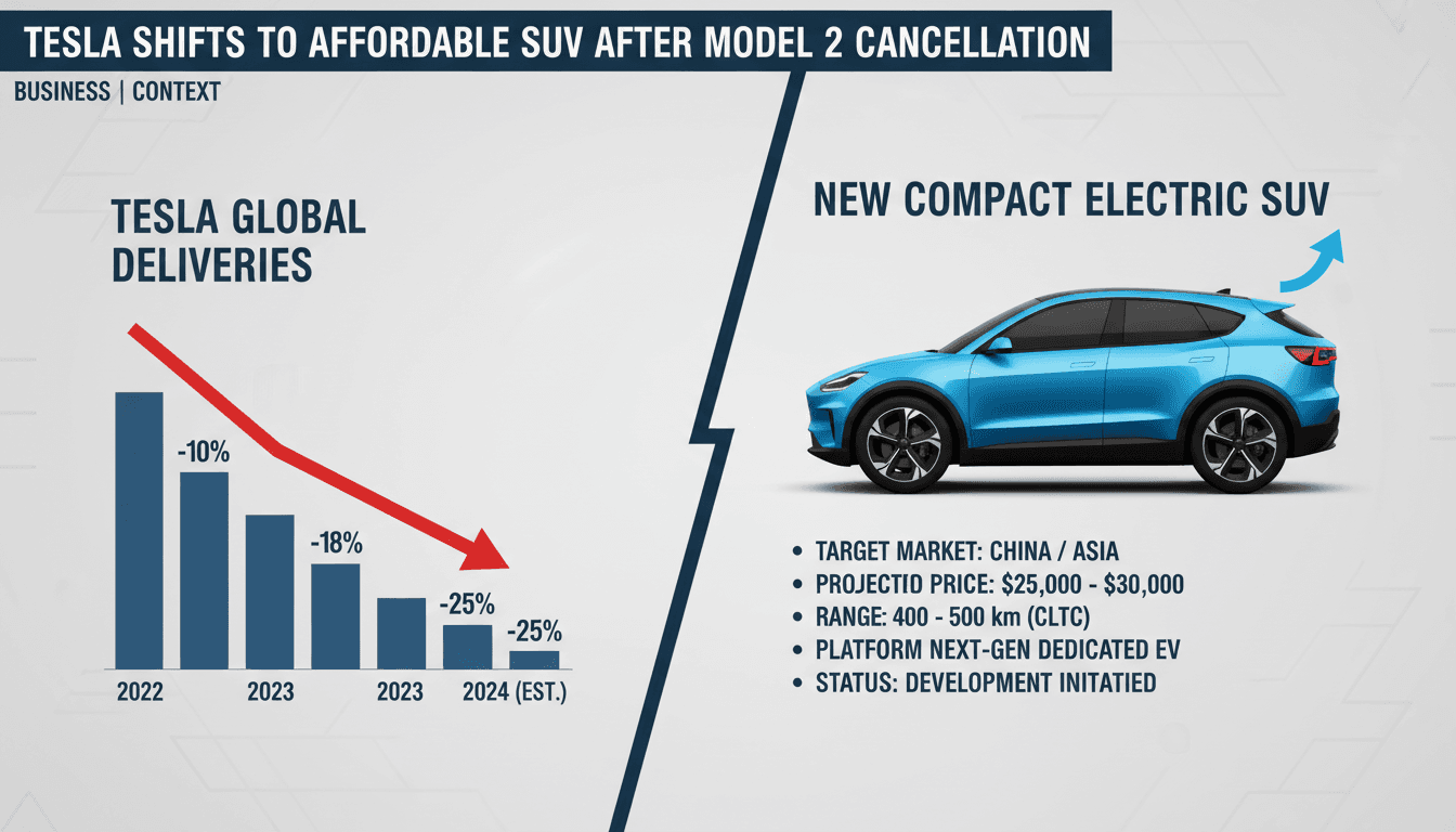 Tesla Initiates Development of New Compact Electric SUV Following Model 2 Cancellation