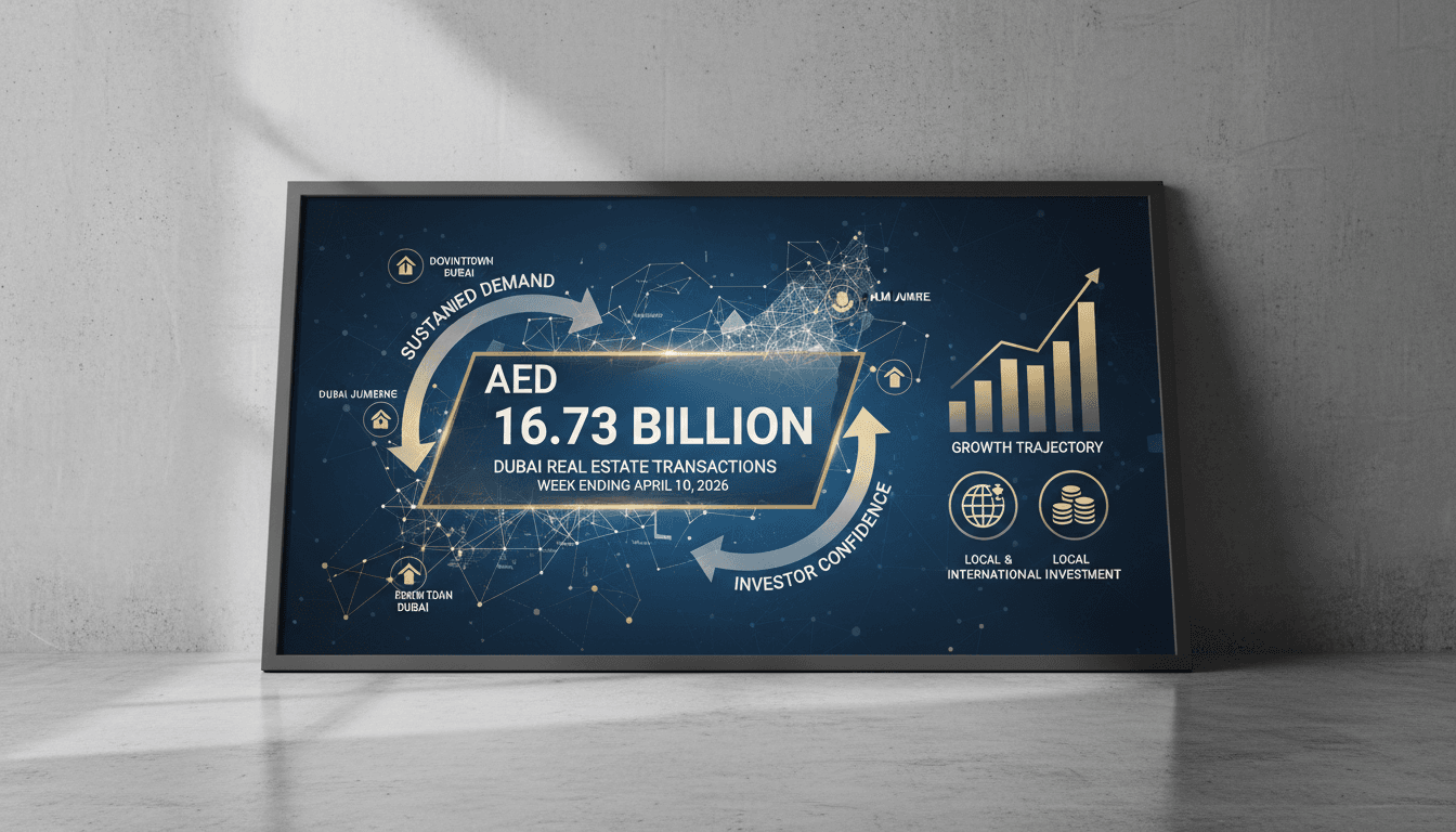 Dubai Real Estate Market Achieves AED 16.73 Billion in Transactions for Week Ending April 10, 2026