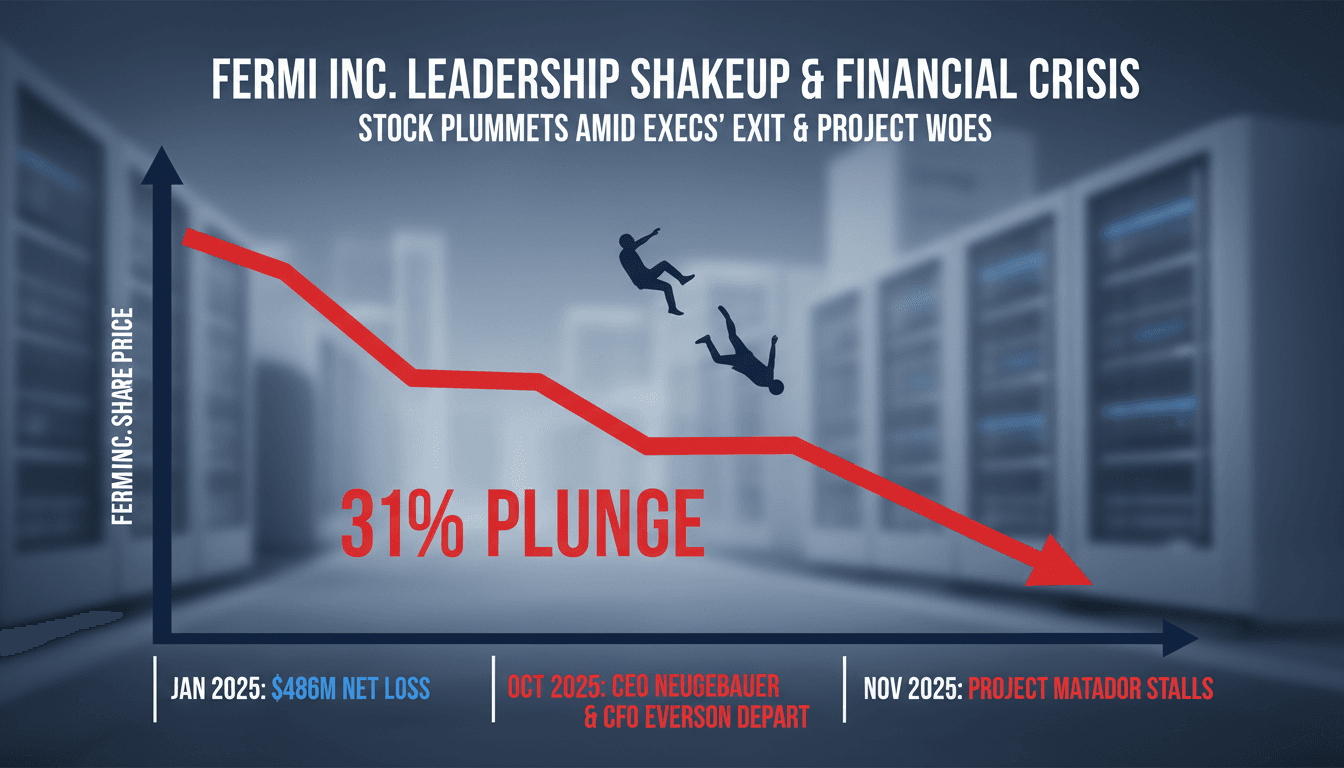 Fermi Inc. CEO and CFO Depart, Triggering 31 Percent Share Price Drop
