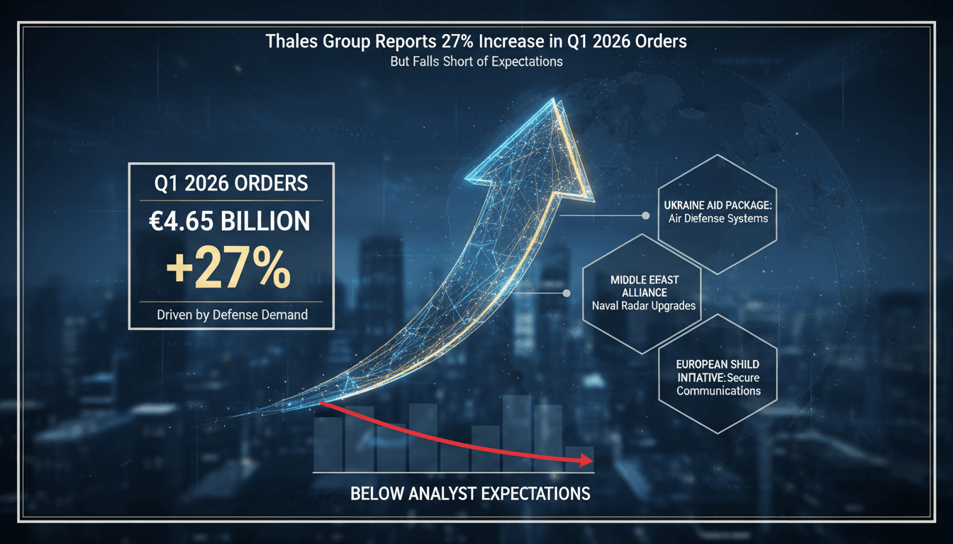 Thales Group Reports 27% Increase in Q1 2026 Orders Driven by Defense Demand but Falls Short of Expectations