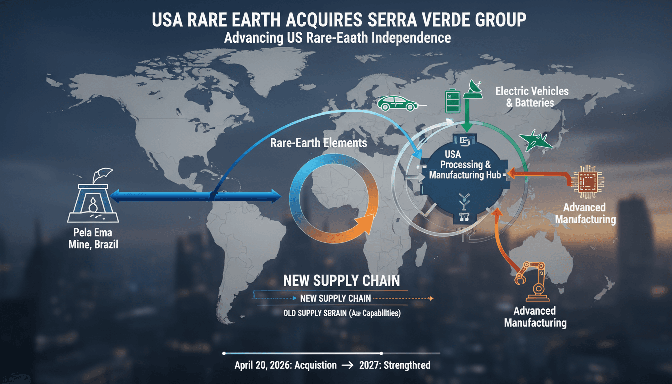 USA Rare Earth Acquires Serra Verde Group to Advance US Rare-Earth Independence