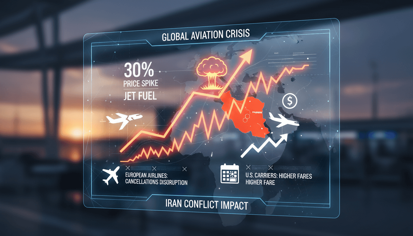 Jet fuel shortages from Iran conflict disrupt airlines in Europe and the U.S.