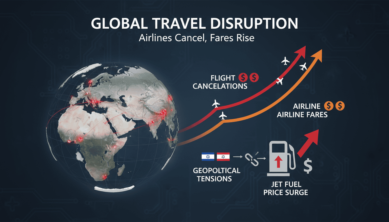 Airlines cancel flights and raise fares amid jet fuel crisis driven by geopolitical tensions