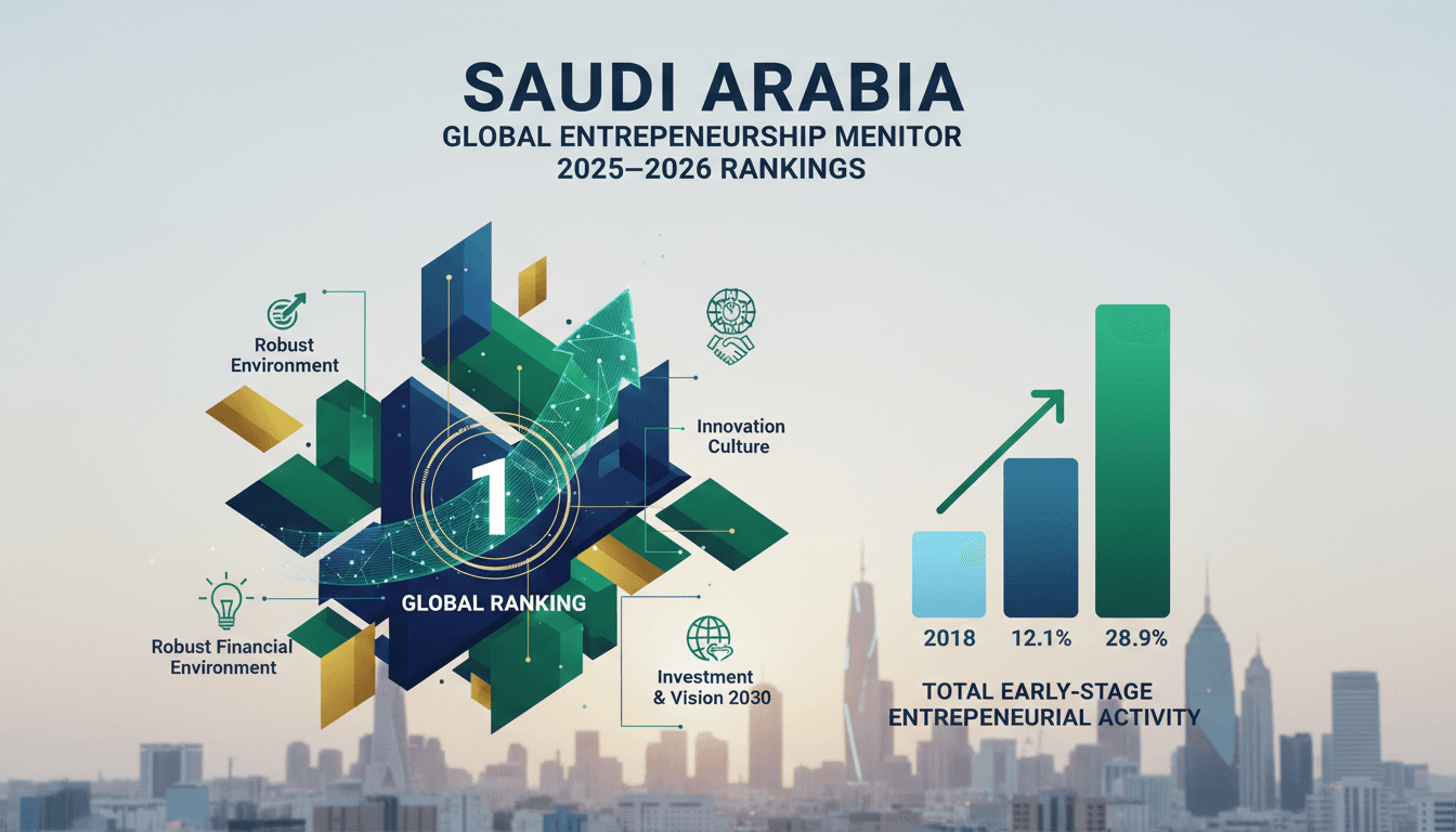 Saudi Arabia ranks first in Global Entrepreneurship Monitor 2025–2026 report
