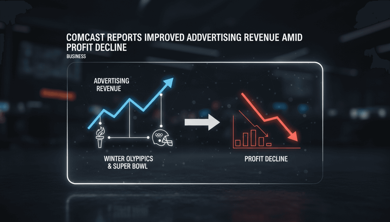 Comcast Reports Improved Advertising Revenue Amid Profit Decline