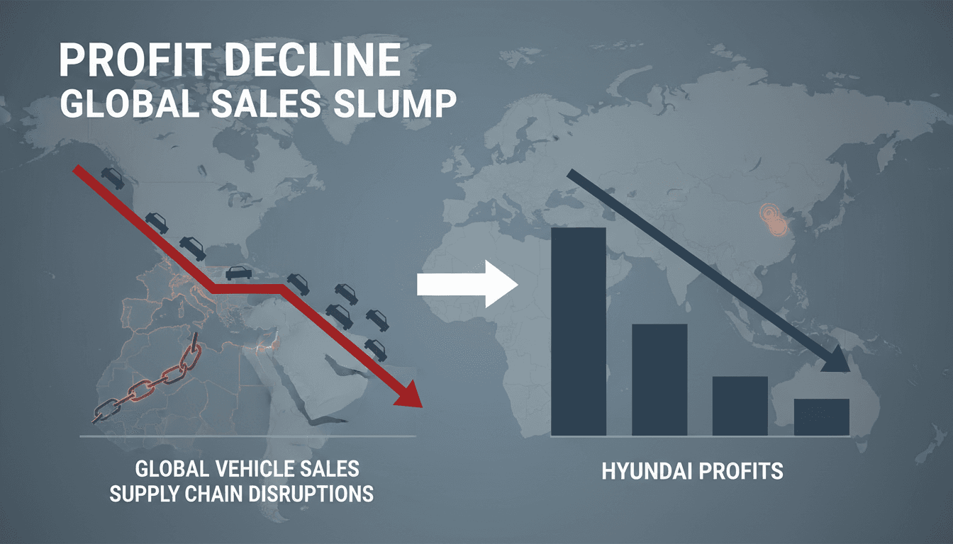 Hyundai Motor Co reports significant profit decline amid global vehicle sales slump and supply chain disruptions