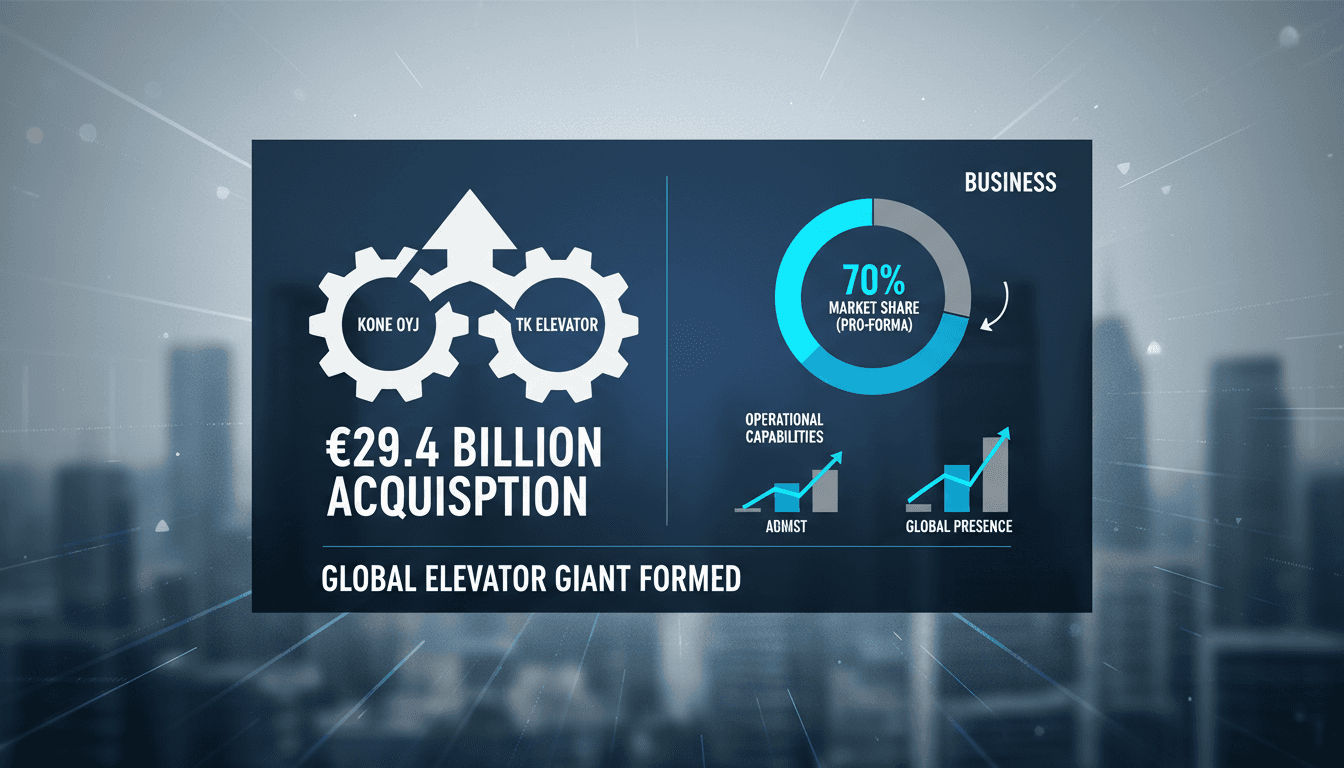 Kone Oyj acquires TK Elevator for €29.4 billion