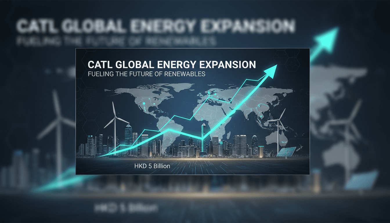 CATL raises $5 billion in Hong Kong share placement to expand renewable energy operations
