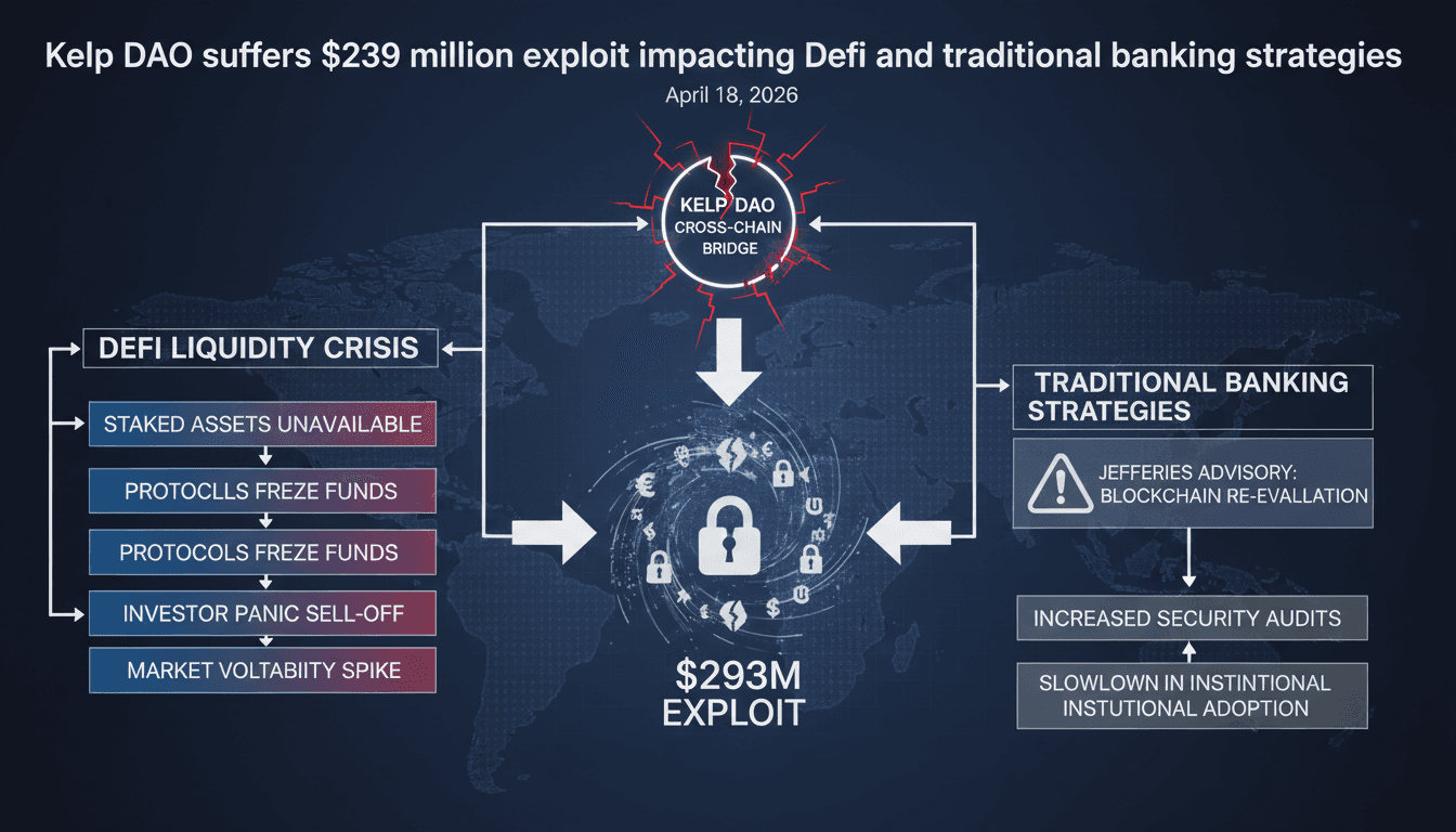 Kelp DAO suffers $293 million exploit impacting DeFi and traditional banking strategies