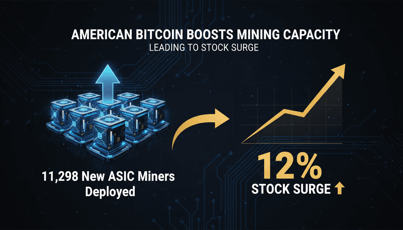 American Bitcoin boosts mining capacity with new ASIC miners leading to stock surge