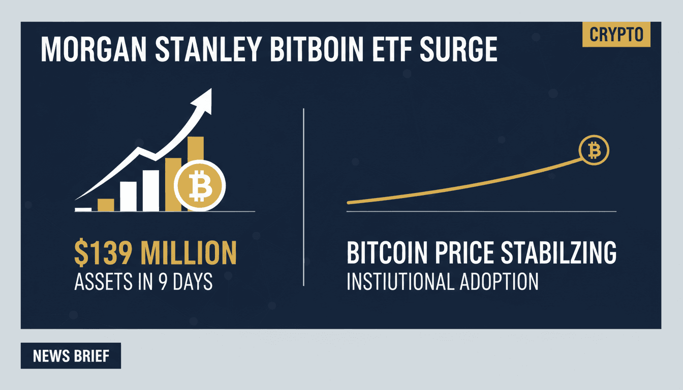Morgan Stanley's Bitcoin ETF garners $139 million in assets within nine days of launch