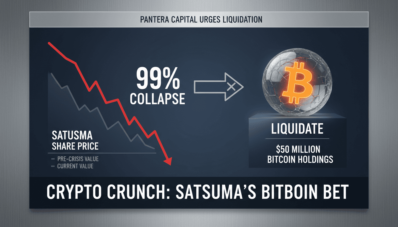 Pantera Capital urges Satsuma Technology to liquidate bitcoin holdings amid share price collapse