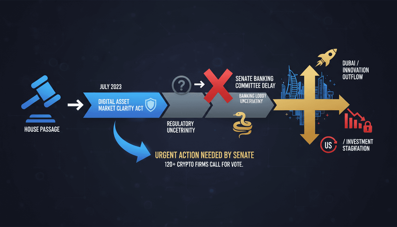 Over 120 Cryptocurrency Firms Call for Urgent Senate Action on Digital Asset Market Clarity Act