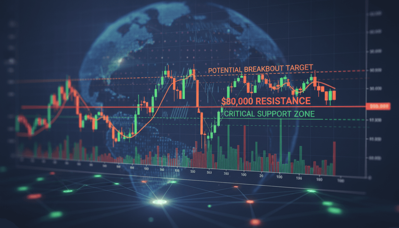 Bitcoin Tests Critical $80,000 Resistance Level Amid Market Uncertainty