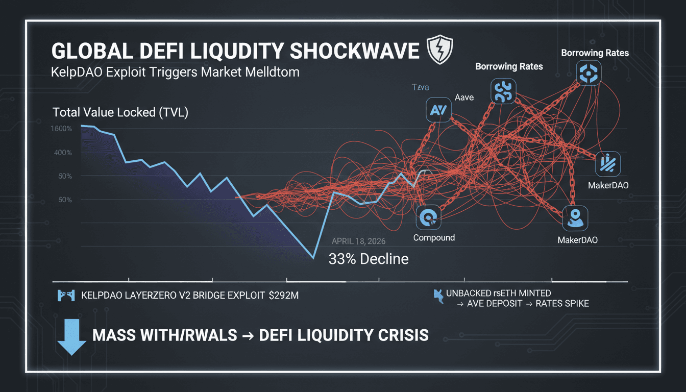 KelpDAO LayerZero bridge exploit causes significant DeFi liquidity crisis