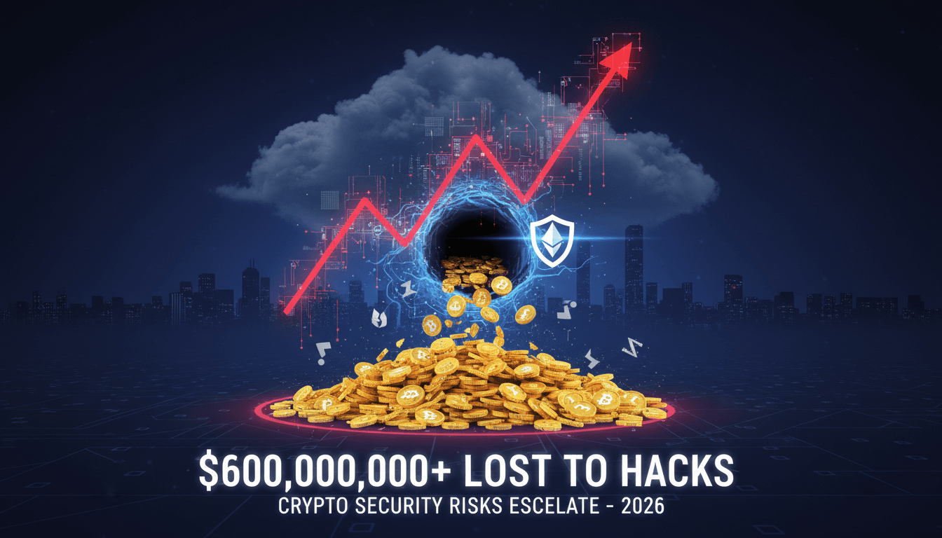 Crypto security risks escalate with over $600 million lost to hacks in 2026