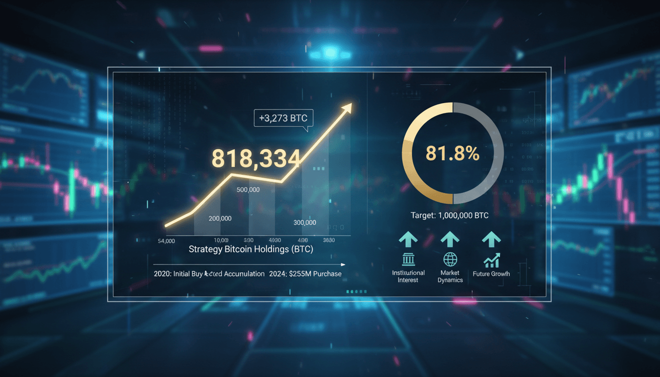 Strategy increases Bitcoin holdings to 818,334 BTC with $255 million purchase