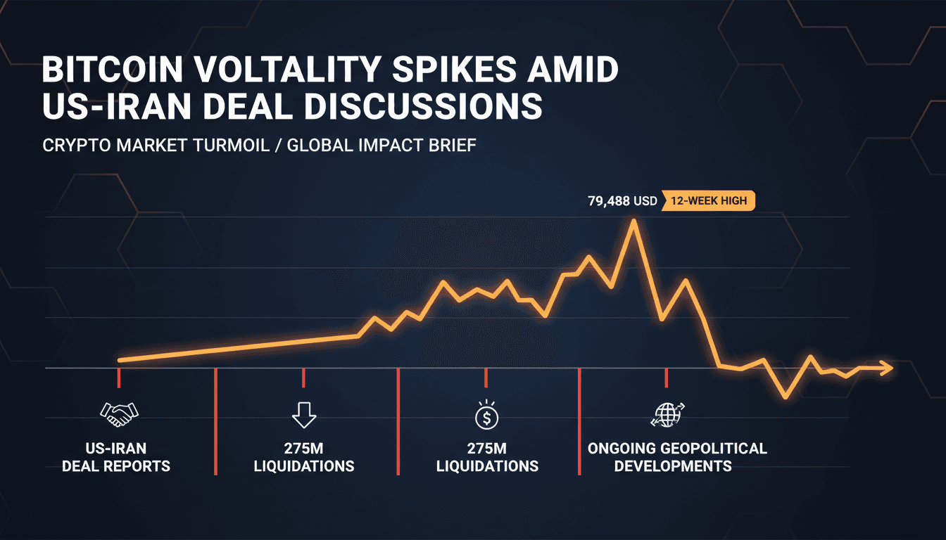 Bitcoin volatility spikes amid US-Iran deal discussions