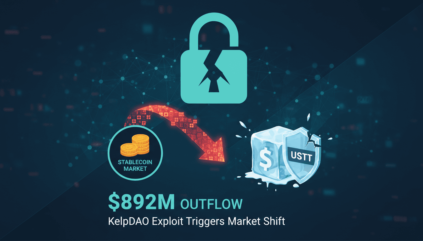 KelpDAO exploit triggers $892 million outflow from stablecoin market