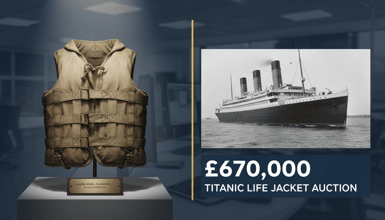 Titanic survivor's life jacket sells for £670,000 at auction