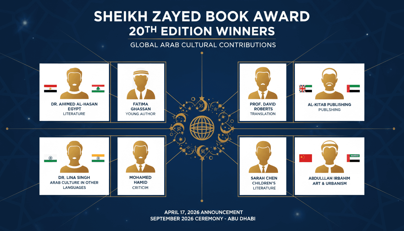Sheikh Zayed Book Award Announces 20th Edition Winners Recognizing Global Arab Cultural Contributions