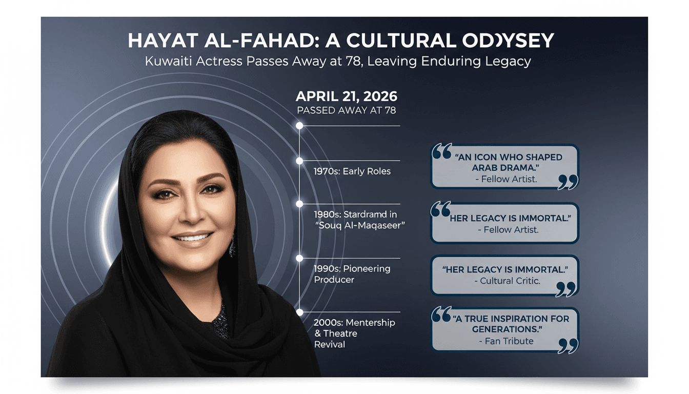 Kuwaiti actress Hayat Al-Fahad passes away at 78