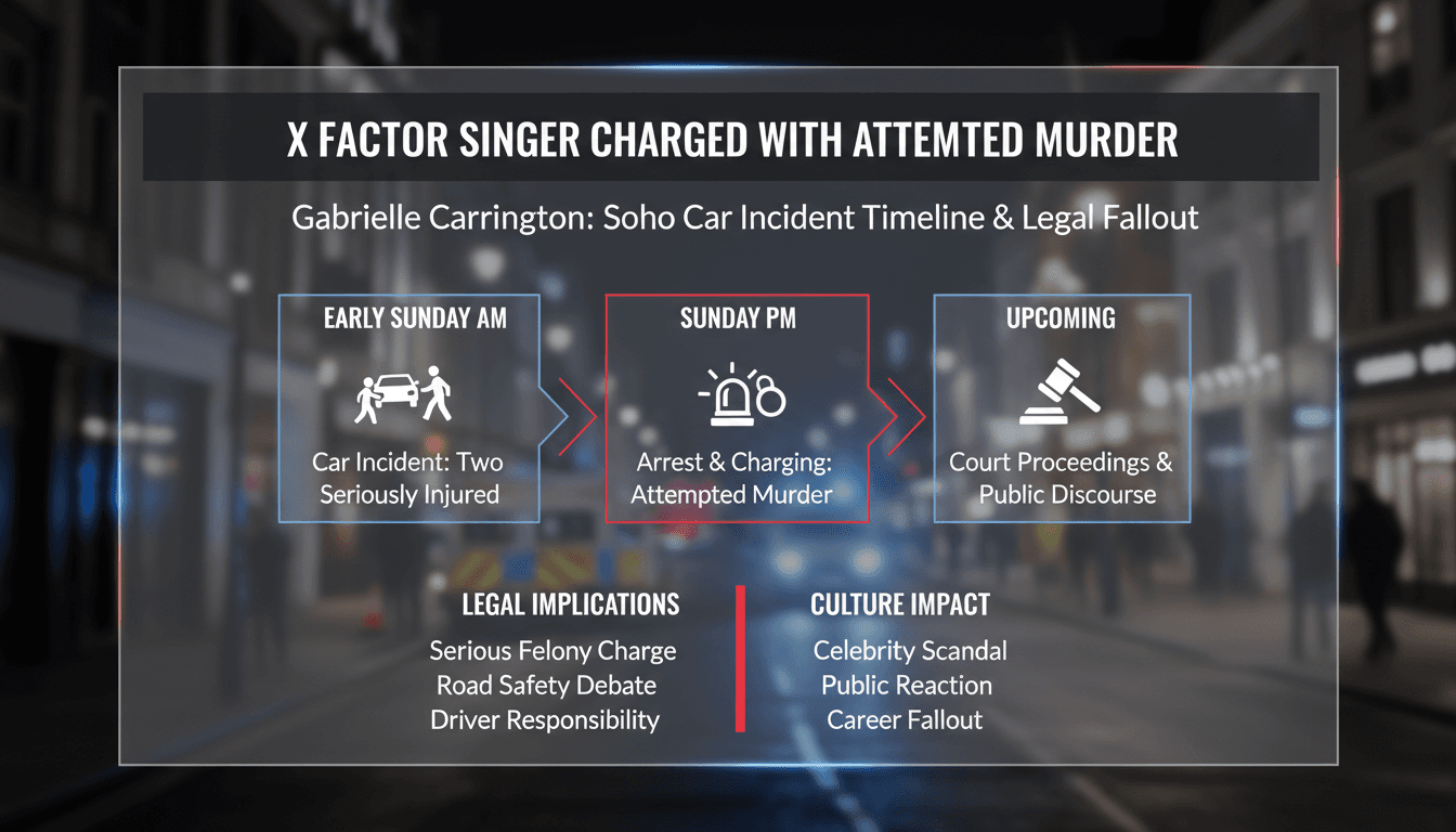 X Factor singer charged with attempted murder after car incident in London