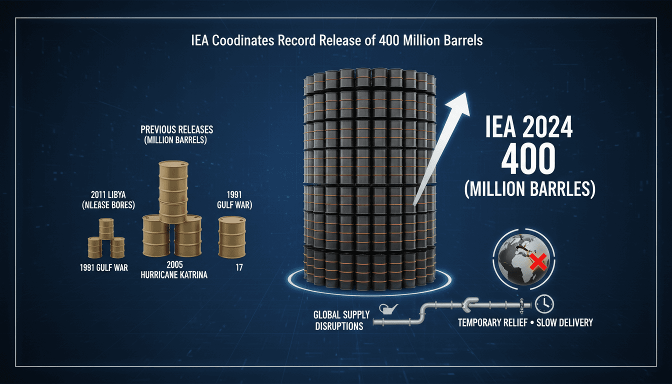 IEA Coordinates Record Release of 400 Million Barrels from Strategic Reserves