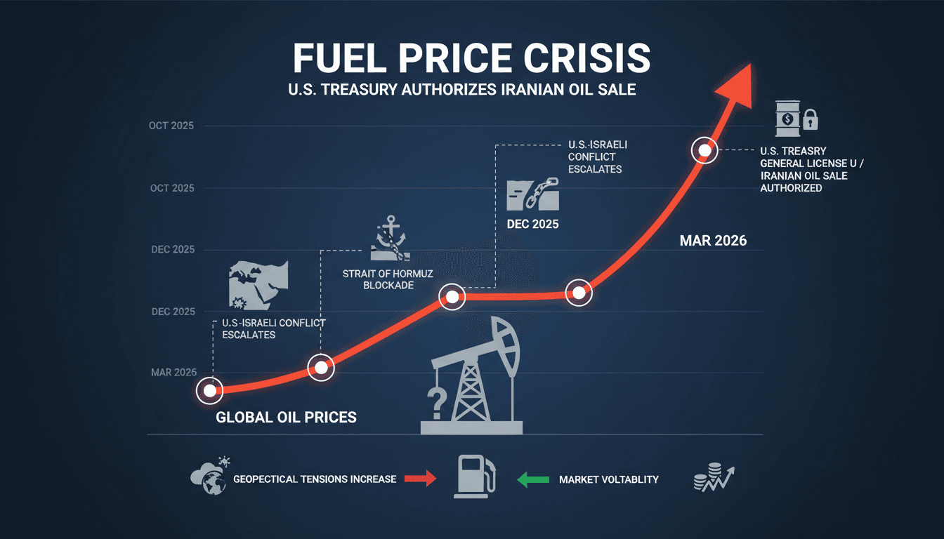 U.S. Treasury Authorizes Sale of Stranded Iranian Oil Amid Fuel Price Crisis