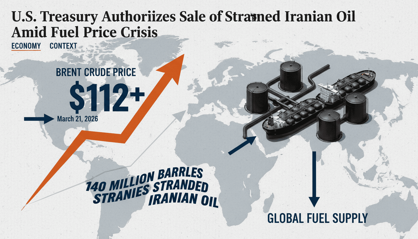 U.S. Treasury Authorizes Sale of Stranded Iranian Oil Amid Fuel Price Crisis
