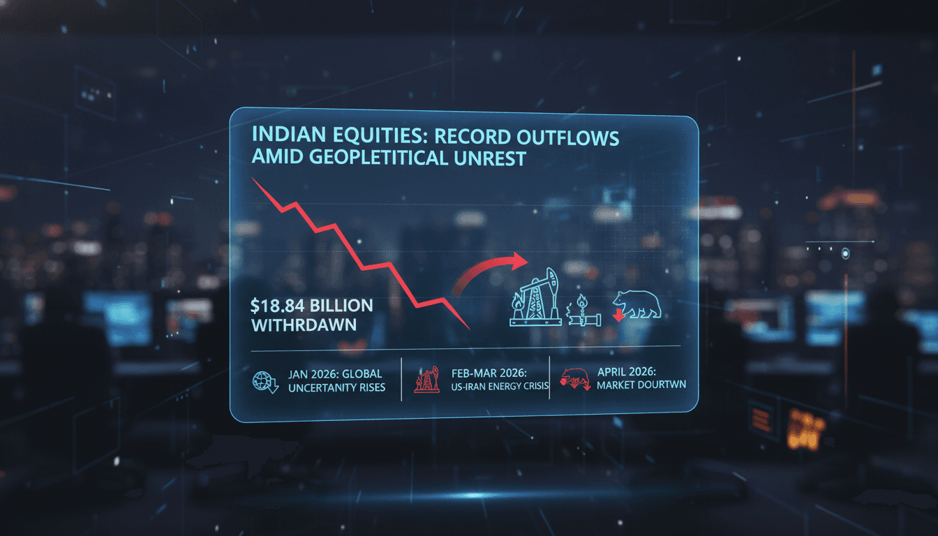 Record $18.84 Billion Withdrawn from Indian Equities Amid US-Iran Energy Crisis
