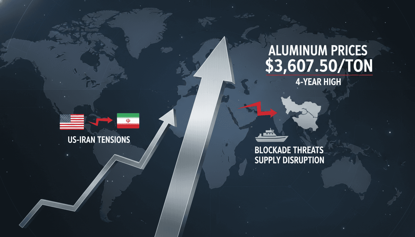 Aluminum Prices Hit Four-Year High Amid US-Iran Tensions and Blockade Threats