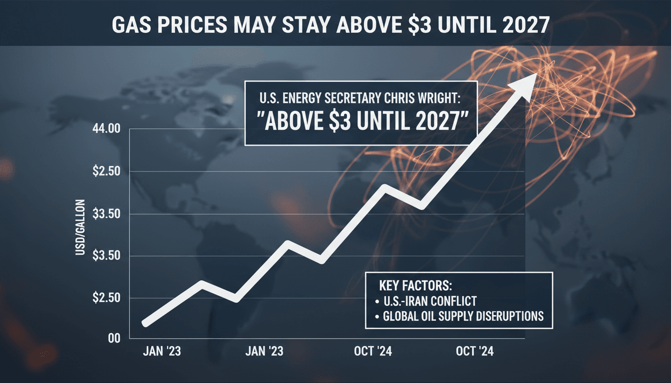 U.S. Energy Secretary Warns Gas Prices May Stay Above $3 Until 2027