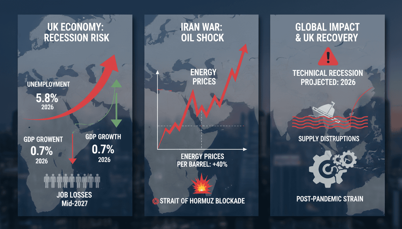 UK Economy Faces Technical Recession Risk Amid Iran War Oil Shock