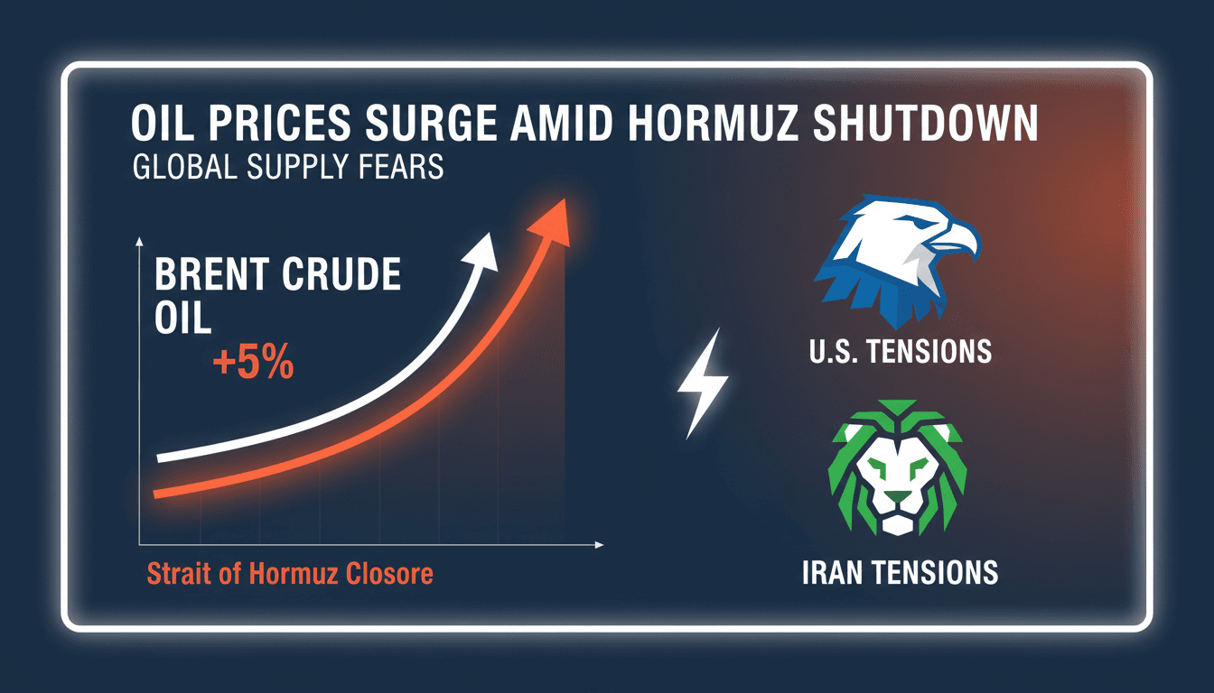 Oil prices surge over 5% amid closure of the Strait of Hormuz due to U.S.-Iran tensions