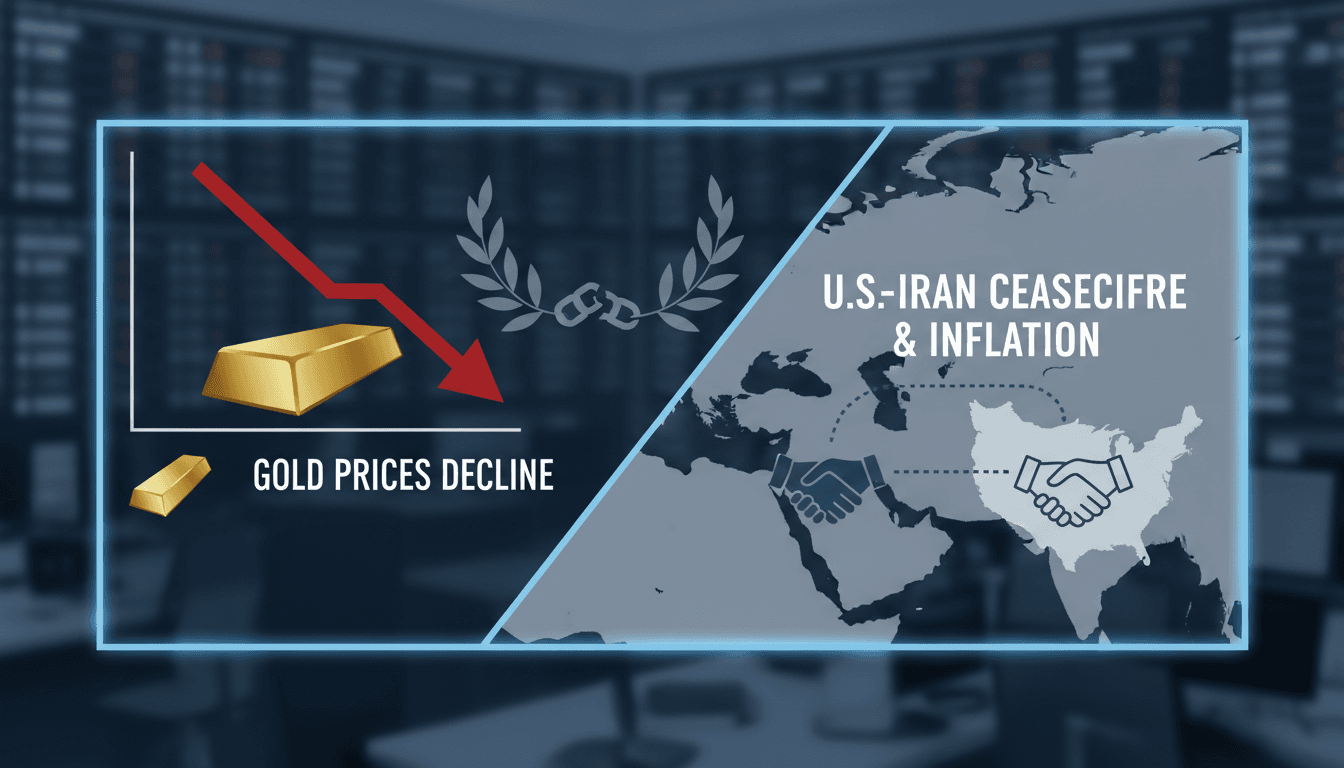 Gold prices decline amid extended U.S.-Iran ceasefire and inflation concerns