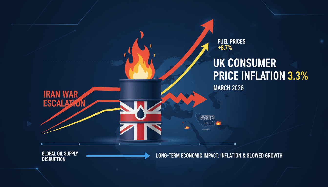 UK Consumer Price Inflation Hits 3.3% Amid Iran War Fuel Price Surge