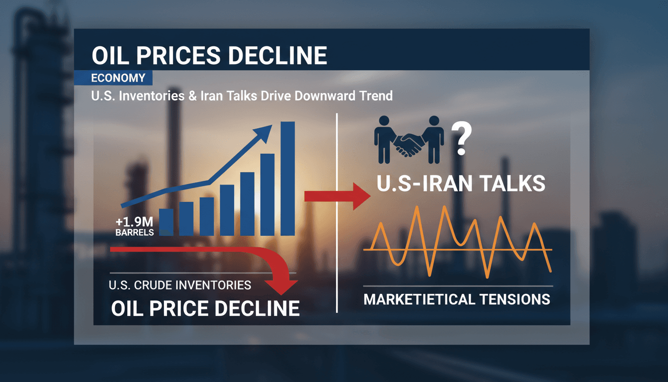 Oil prices decline amid rising U.S. inventories and potential U.S.-Iran negotiations