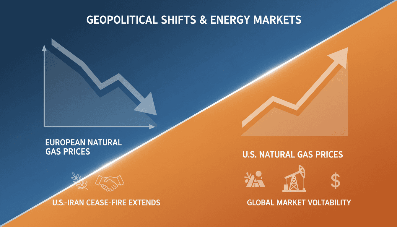 European natural gas prices decline as U.S.-Iran cease-fire extends