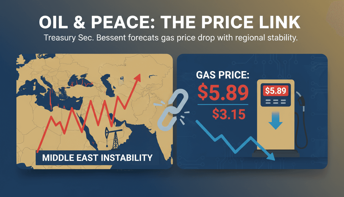 U.S. Treasury Secretary predicts decline in gas prices linked to Middle East stability