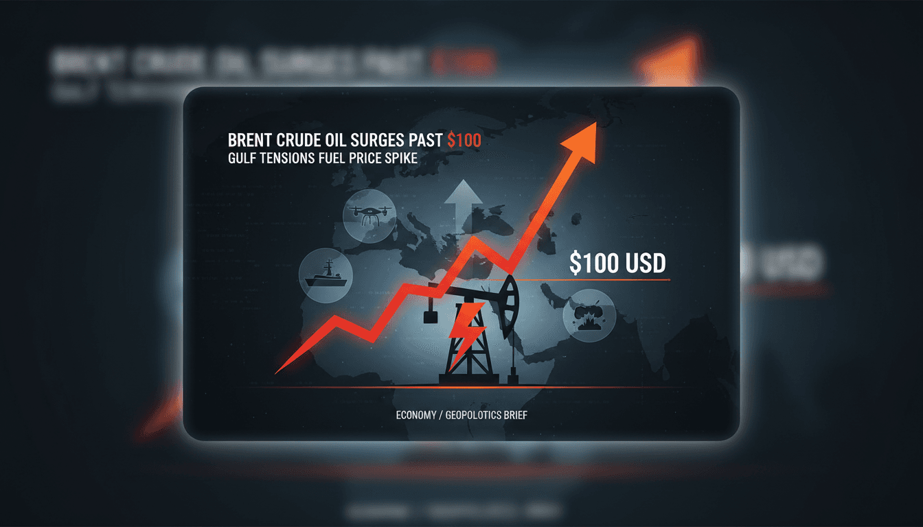 Brent crude oil prices exceed $100 per barrel amid Gulf geopolitical tensions