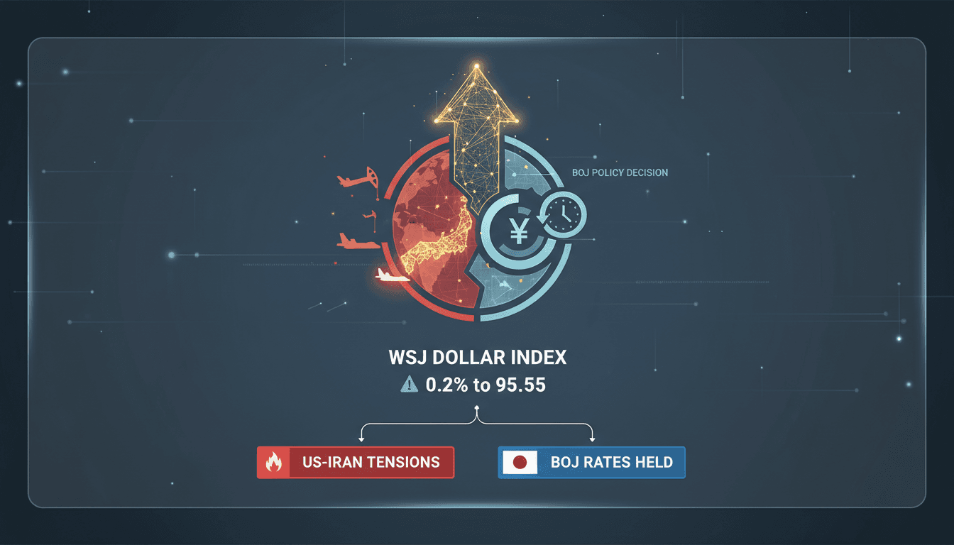 WSJ Dollar Index Rises Amid Geopolitical Tensions and BOJ Policy Decision