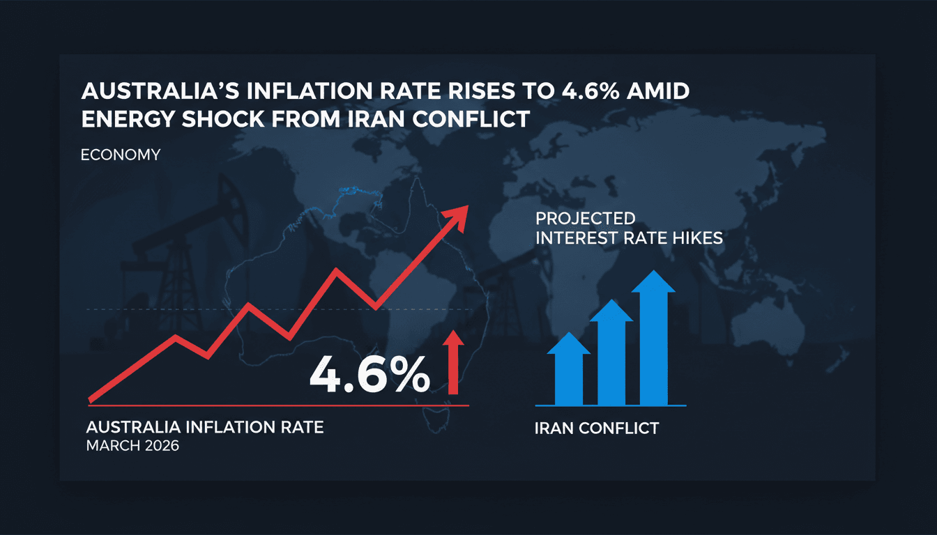 Australia's inflation rate rises to 4.6% amid energy shock from Iran conflict