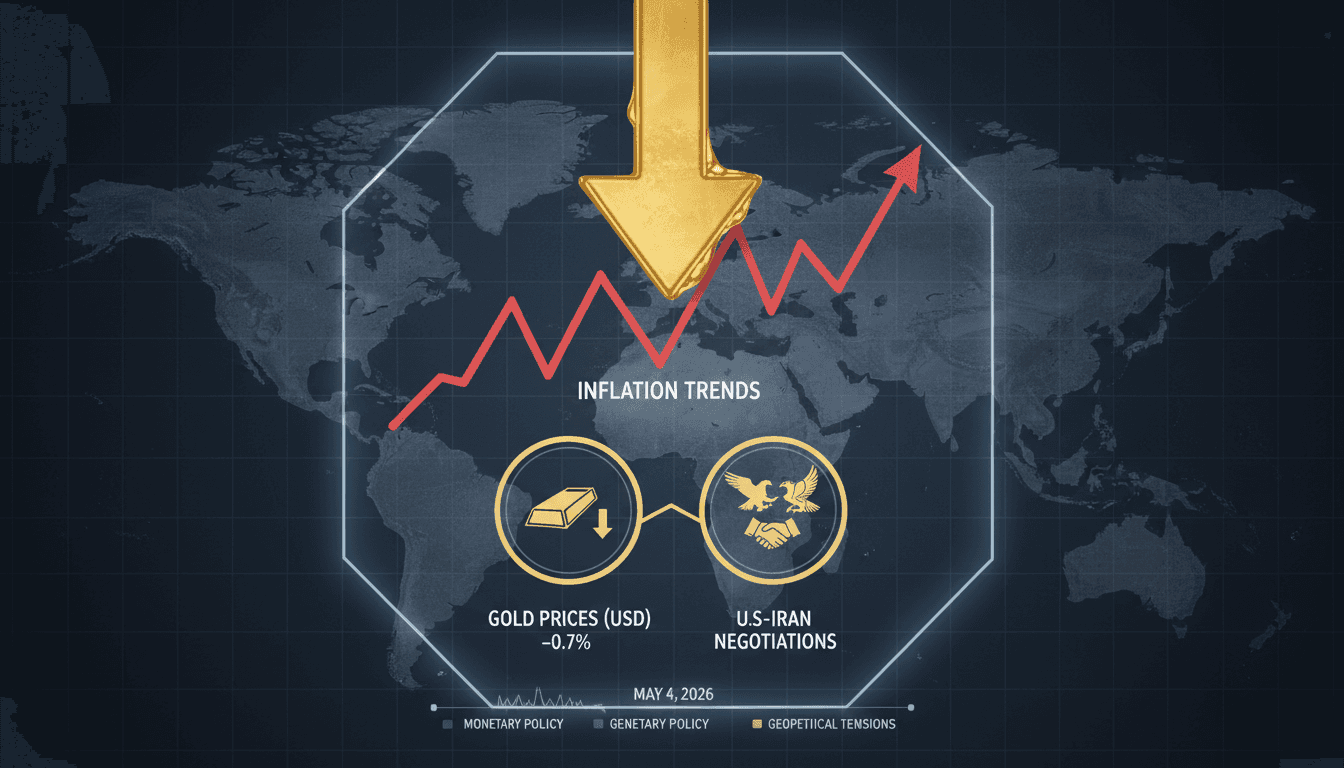 Gold prices decline amid inflation concerns and U.S.-Iran negotiations