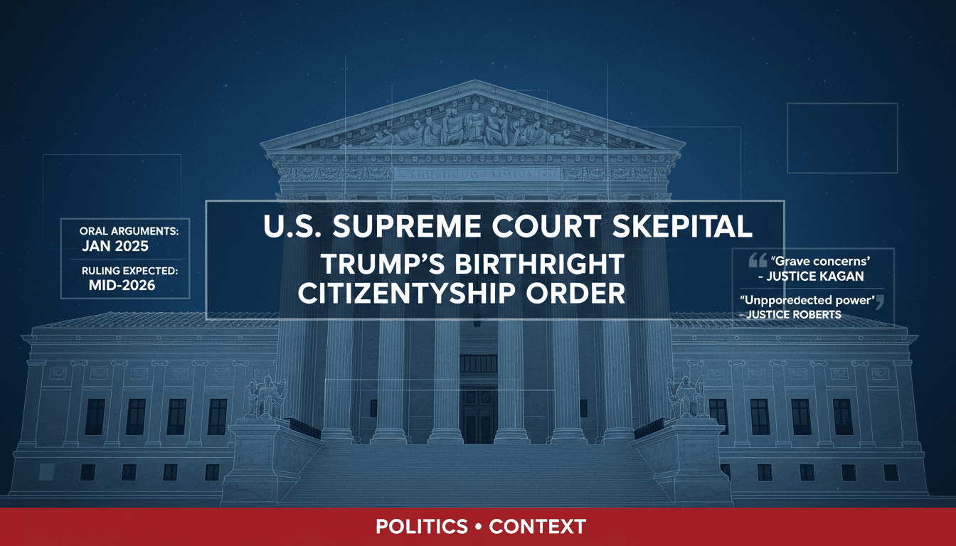 U.S. Supreme Court Skeptical of Trump's Birthright Citizenship Executive Order