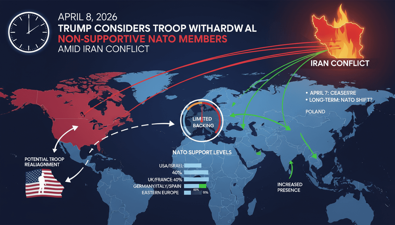 Trump Considers Troop Withdrawal from Non-Supportive NATO Members Amid Iran Conflict