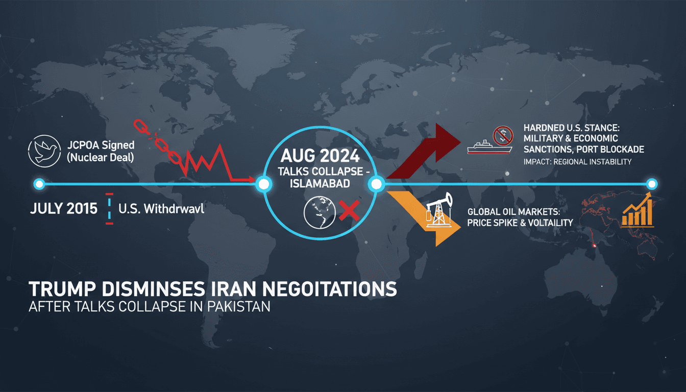 Trump Dismisses Iran Negotiations After Talks Collapse in Pakistan